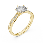 Round Diamond Solitaire Ring With Six Prong