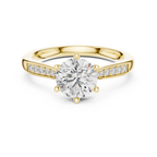 Round Diamond Solitaire Ring With Six Prong