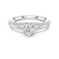 Round Cut Lab Diamond Shink Shank Engagement Ring