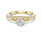 Round Cut Lab Diamond Shink Shank Engagement Ring