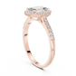 Emerald Cut Lab Diamond Halo Engagement Ring