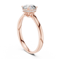 Hidden Halo Solitaire Ring With Round Cut Diamond