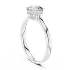 Hidden Halo Solitaire Ring With Round Cut Diamond