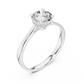 Hidden Halo Solitaire Ring With Round Cut Diamond