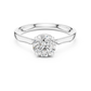 Hidden Halo Solitaire Ring With Round Cut Diamond