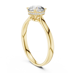 Hidden Halo Solitaire Ring With Round Cut Diamond