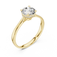 Hidden Halo Solitaire Ring With Round Cut Diamond