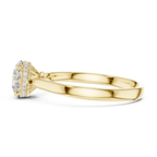 Hidden Halo Solitaire Ring With Round Cut Diamond