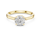 Hidden Halo Solitaire Ring With Round Cut Diamond