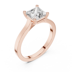 1 Carat Princess Cut Lab Diamond Solitaire Ring