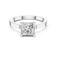 1 Carat Princess Cut Lab Diamond Solitaire Ring