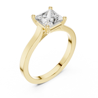 1 Carat Princess Cut Lab Diamond Solitaire Ring