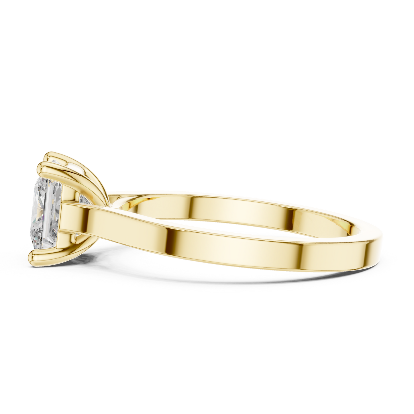 1 Carat Princess Cut Lab Diamond Solitaire Ring
