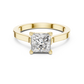 1 Carat Princess Cut Lab Diamond Solitaire Ring