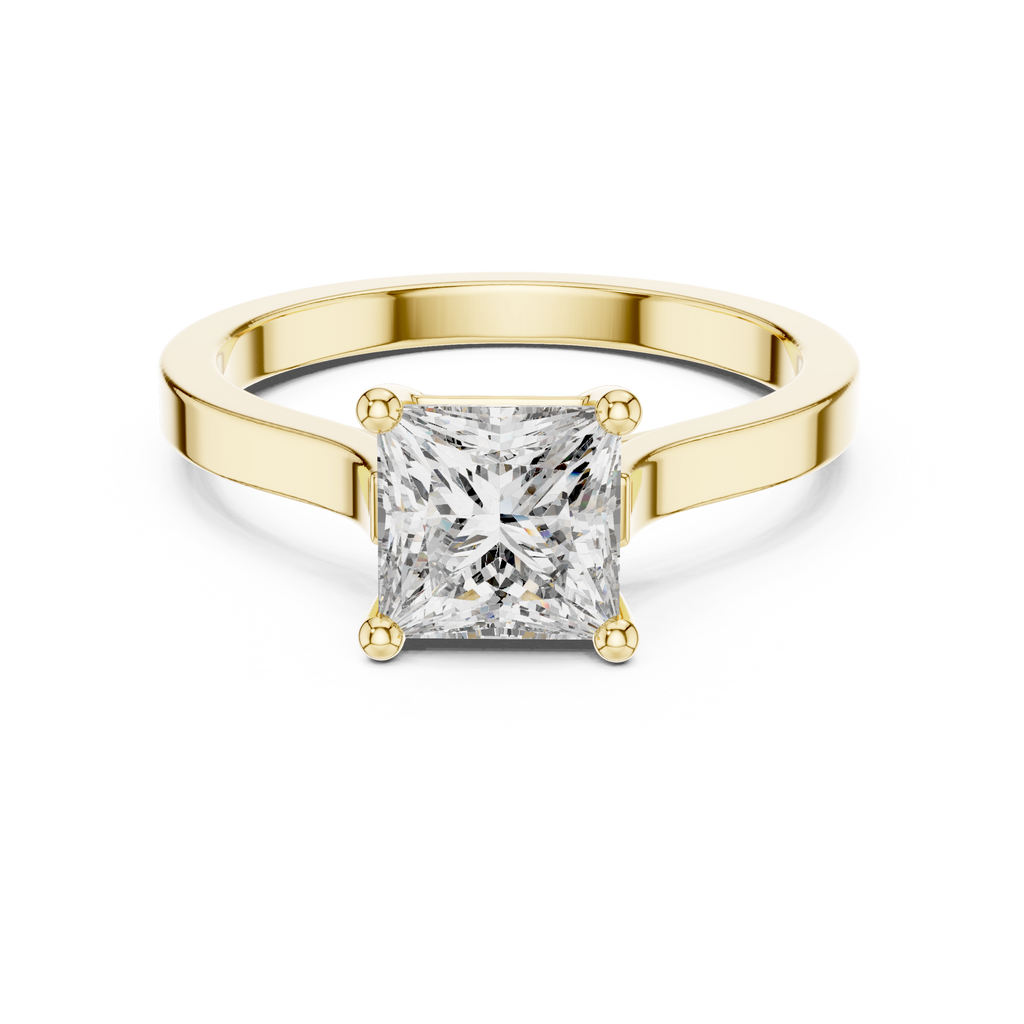 1 Carat Princess Cut Lab Diamond Solitaire Ring