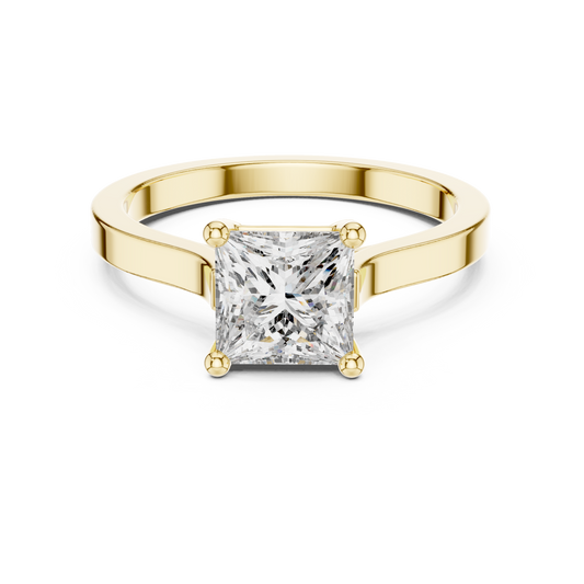 1 Carat Princess Cut Lab Diamond Solitaire Ring