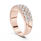 Multiple Round Cut Lab Diamond Wedding Band