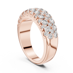 Multiple Round Cut Lab Diamond Wedding Band