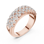 Multiple Round Cut Lab Diamond Wedding Band