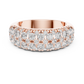 Multiple Round Cut Lab Diamond Wedding Band
