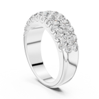 Multiple Round Cut Lab Diamond Wedding Band