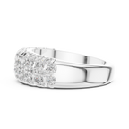Multiple Round Cut Lab Diamond Wedding Band
