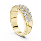 Multiple Round Cut Lab Diamond Wedding Band