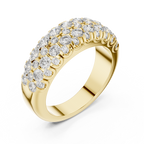 Multiple Round Cut Lab Diamond Wedding Band