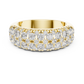 Multiple Round Cut Lab Diamond Wedding Band