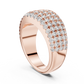 Multiple Round Cut Lab Diamond Band in Yellow Gold
