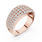 Multiple Round Cut Lab Diamond Band in Yellow Gold