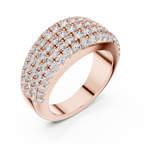 Multiple Round Cut Lab Diamond Band in Yellow Gold