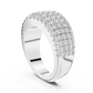 Multiple Round Cut Lab Diamond Band in Yellow Gold