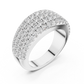 Multiple Round Cut Lab Diamond Band in Yellow Gold