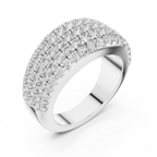 Multiple Round Cut Lab Diamond Band in Yellow Gold