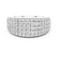 Multiple Round Cut Lab Diamond Band in Yellow Gold