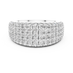 Multiple Round Cut Lab Diamond Band in Yellow Gold