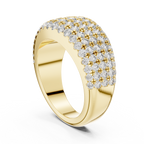 Multiple Round Cut Lab Diamond Band in Yellow Gold