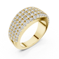 Multiple Round Cut Lab Diamond Band in Yellow Gold