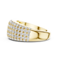Multiple Round Cut Lab Diamond Band in Yellow Gold