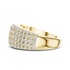 Multiple Round Cut Lab Diamond Band in Yellow Gold