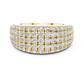 Multiple Round Cut Lab Diamond Band in Yellow Gold