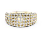 Multiple Round Cut Lab Diamond Band in Yellow Gold