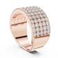 Round Cut Multi Row Diamond Wedding Band