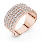 Round Cut Multi Row Diamond Wedding Band