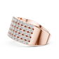 Round Cut Multi Row Diamond Wedding Band