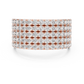 Round Cut Multi Row Diamond Wedding Band