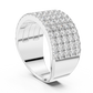 Round Cut Multi Row Diamond Wedding Band