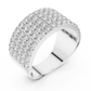 Round Cut Multi Row Diamond Wedding Band
