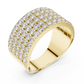 Round Cut Multi Row Diamond Wedding Band
